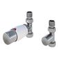 Straight Designer TRV with Lockshield 15mm Chrome/White