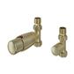 15mm Straight TRV and Lockshield Valve Brushed Brass