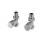 Straight Radiator Valves (pair) Chrome