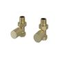 Straight Radiator Valves (pair) Brushed Brass