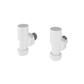 Angled Radiator Valves (pair) Matt White