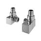 Corner Square Radiator Valves (pair) Chrome