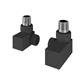 Corner Square Radiator Valves (pair) Matt Anthracite