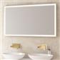 Castelli 700x500mm LED Framed Bathroom Mirror - Brushed Brass