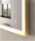 Castelli 700x500mm LED Framed Bathroom Mirror - Brushed Brass