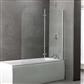 Volente 6mm 1550 x 1465mm Bath Screen with 2 Hinged Panels - Chrome