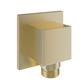 Square Outlet Elbow - Brushed Brass 