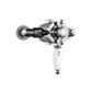 Exposed Traditional Thermostatic Shower Valve with Ball Handles - White & Chrome