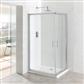 Vantage 6mm Easy Clean 1000mm x 760mm Offset Corner Entry Shower Enclosure - Chrome