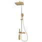 Exposed Thermostatic Shelf Shower set - Brushed Brass