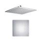 12" (300mm x 300mm) Square Stainless Steel Shower Head - Chrome