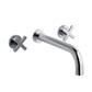 Prado Star Wall Mounted 3 Tap Hole Bath Filler Tap Chrome