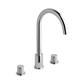 Prado Cylinder 3 Tap Hole Basin Mixer Tap Chrome