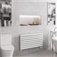 Tunstall Double 560 x 1000 Towel Rail Matt White