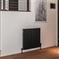 Peretti 600 x 660 Aluminium Radiator Matt Black