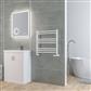 Velor 600 x 600 Aluminium Towel Rail Matt White