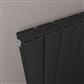 Hadleigh 600 x 625 Aluminium Radiator Matt Black