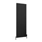 Hadleigh 1800 x 555 Aluminium Radiator Matt Black