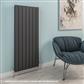 Hadleigh 1200 x 415 Aluminium Radiator Matt Anthracite