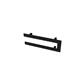 Universal Double Flat Style Towel Hanger 470mm Matt Black