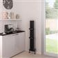 Preston 1200 x 185 Aluminium Radiator Matt Black