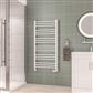 Corinium Round 1200 x 600 Towel Rail Gloss White