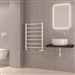 Tuscan Round 800 x 600 Towel Rail Gloss White