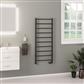 Tuscan Round 1200 x 500 Towel Rail Matt Anthracite