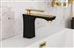 Helston Basin Mono Tap (inc waste) - Matt Smooth Black/Brushed Brass