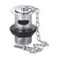 Basin Waste with Ball Chain & Brass Plug - Chrome