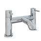 Meriden Bath Filler Tap with Curved Spout Brushed Brass