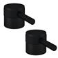 (Pair) Meriden Half Knurling Tap Handles for 2 Tap Hole Bath Filler and Bath Shower Mixer Taps Matt Black