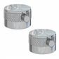 (Pair) Meriden Half Knurling Tap Handles for Wall Mounted 3 Tap Hole Basin / Bath Mixer Tap Chrome