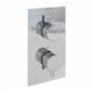 Meriden Twin Thermostatic Concealed Shower Valve - Chrome