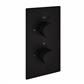 Meriden Twin Thermostatic Concealed Shower Valve - Matt Black